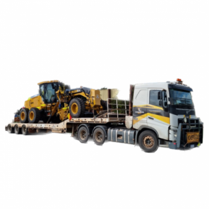 6×4 Prime Mover with Triaxle spreadable Drop Deck